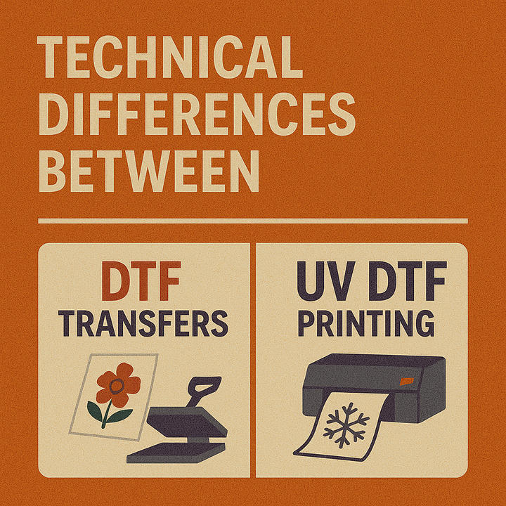 Technical Differences Between DTF Transfers and UV DTF Printing