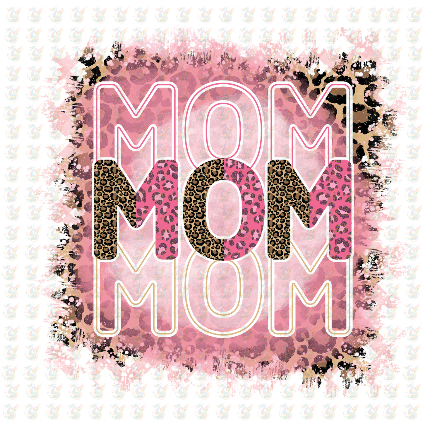 Leopard Triple MOM - Inspired DTF Transfer – Ready to Press - Mothers Day