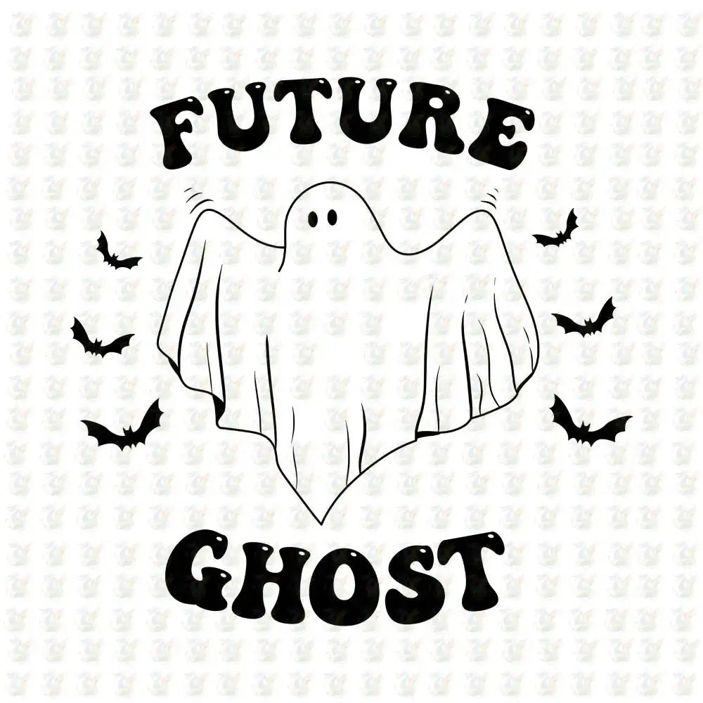 Future Ghost DTF Transfer – Funny Minimalist Halloween Design – Ready to Press - House Of DTF Shirt