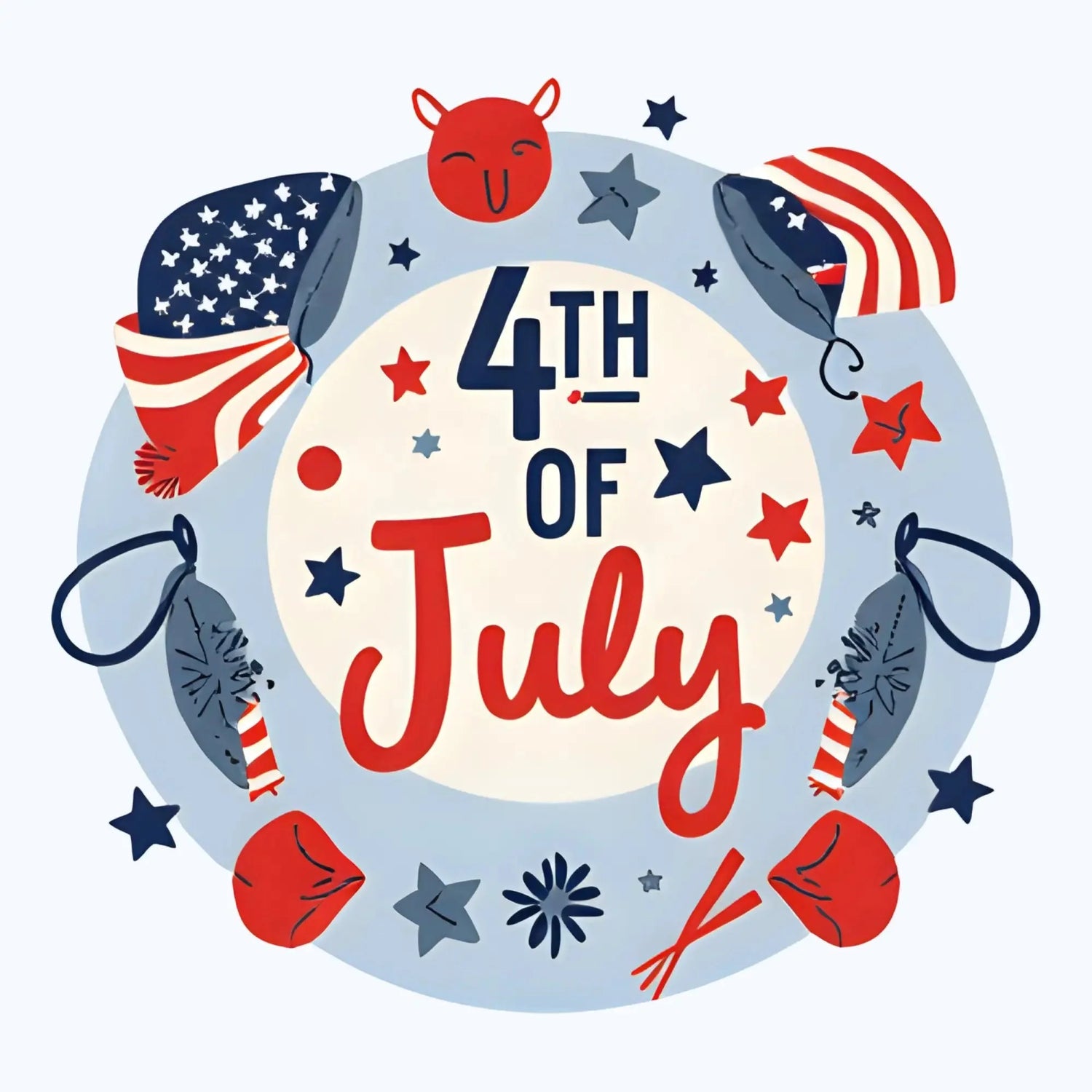 4th of July DTF Transfer – Ready to Press – Patriotic Fireworks & Flags Design - House Of DTF Shirt