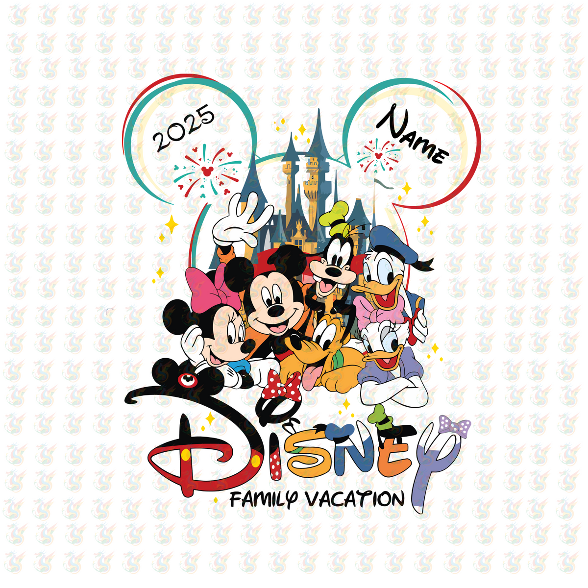 Personalized Disney Family Vacation Shirt – Custom Name & Year | Mickey & Friends Tee