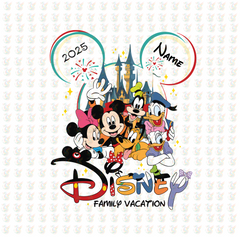 Personalized Disney Family Vacation Shirt – Custom Name & Year | Mickey & Friends Tee