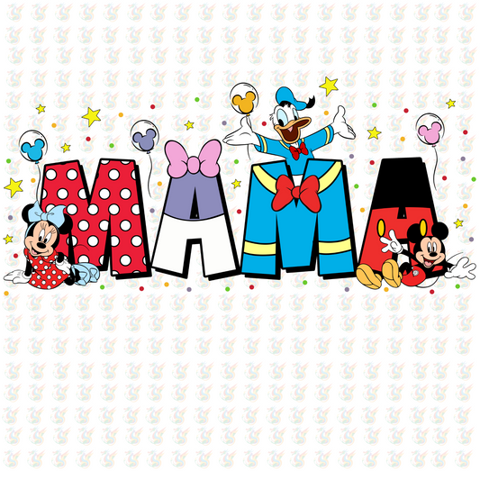 Mama Disney - Inspired DTF Transfer – Ready to Press - Mothers Day