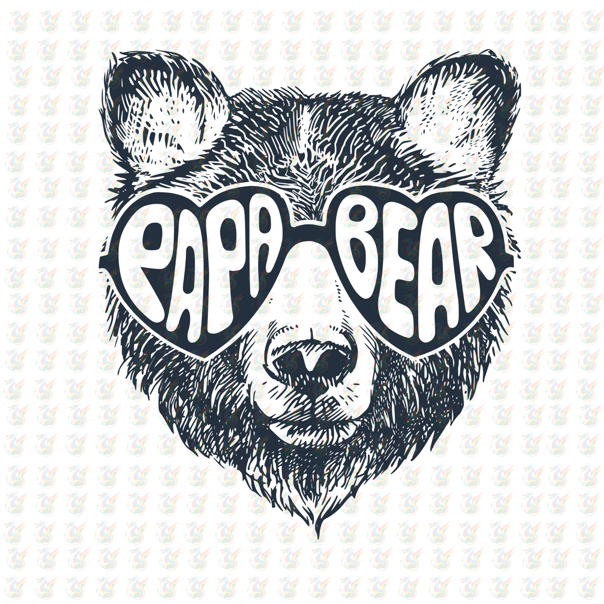 Papa Bear - Retro Sunglasses DTF Transfer – Ready to Press – Cool Father's Day Shirt