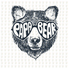 Papa Bear - Retro Sunglasses DTF Transfer – Ready to Press – Cool Father's Day Shirt