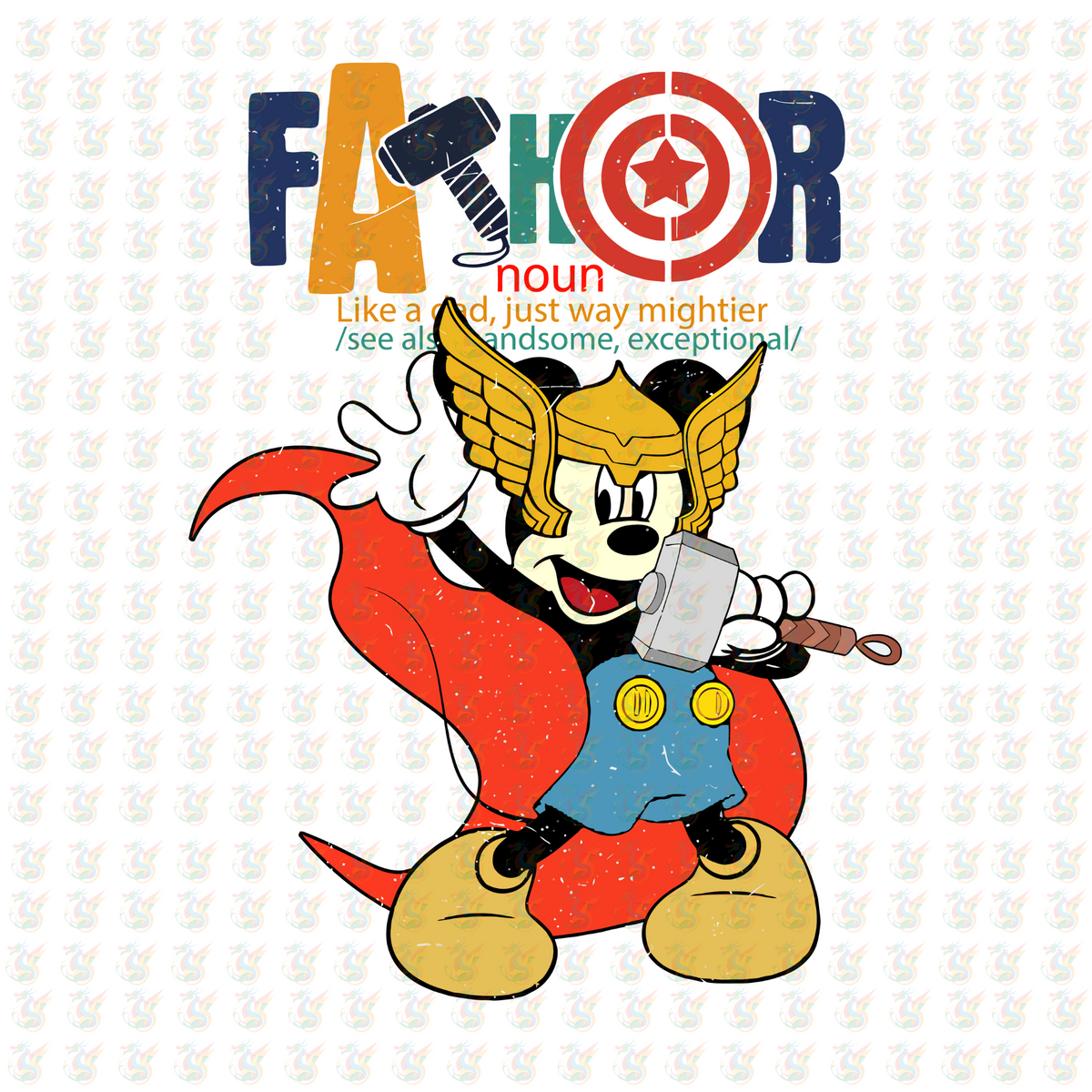 Fathor - Disney Super Dad DTF Transfer – Ready to Press – Inspired Father's Day Shirt