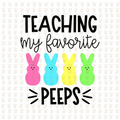 Chillin' With My Peeps DTF Transfer – Ready to Press – Cute Easter Bunny Shirt Design