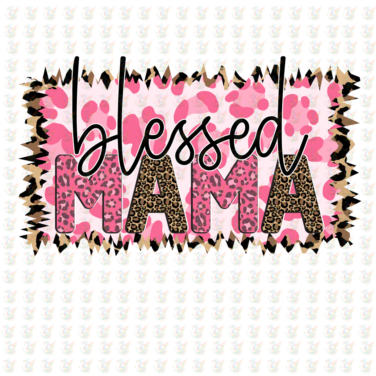 Blessed Mama DTF Transfer - Inspired DTF Transfer – Ready to Press - Mothers Day