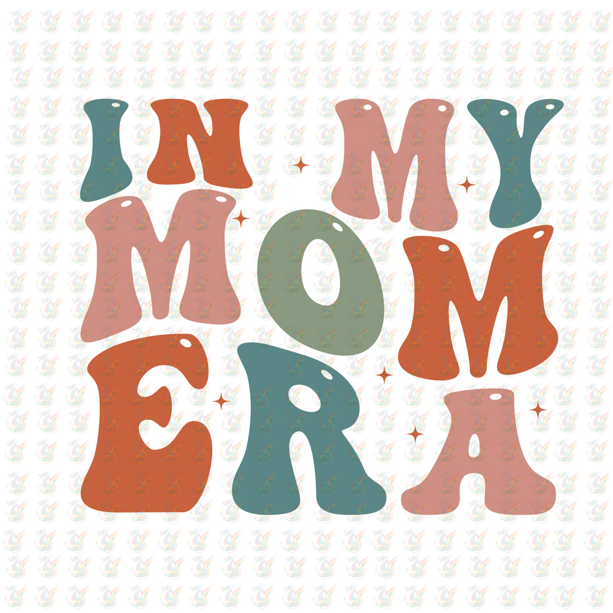 In My Mom Era – Groovy Retro DTF Transfer – Ready to Press for Cool Moms