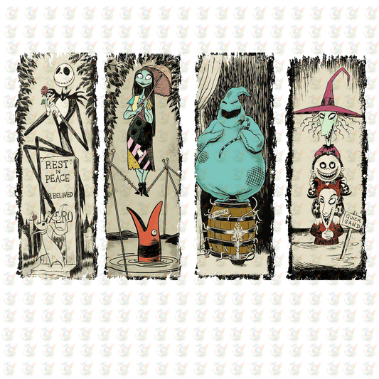 Nightmare Before Christmas Haunted Mansion DTF Transfer – Ready to Press – Halloween Disney Mashup
