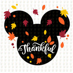 Thankful Fall Leaves DTF Transfer – Ready to Press – Autumn Thanksgiving Design