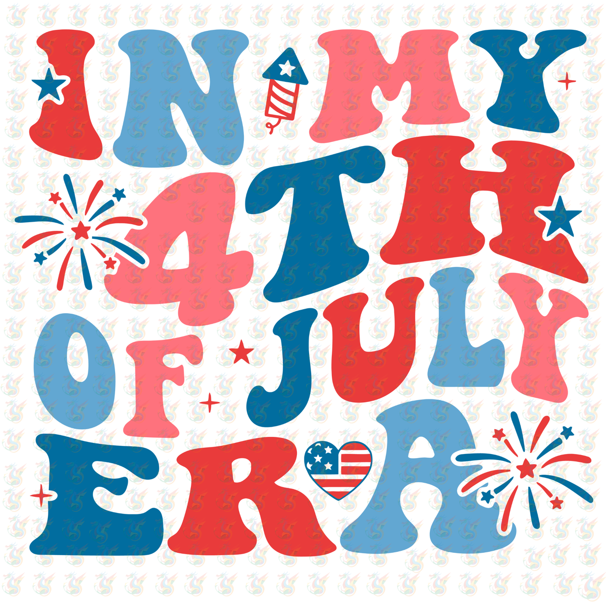 In My 4th of July Era DTF Transfer – Retro Patriotic – Ready to Press (Copy)
