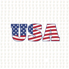 USA Letters DTF Transfer – Bold American Flag Ready to Press Design