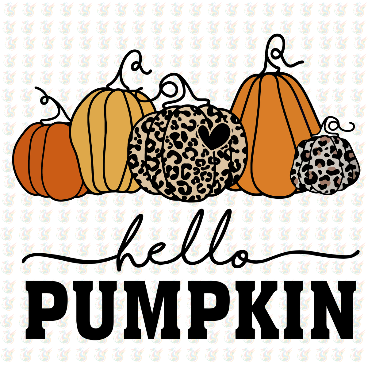 Leopard Pumpkin Fall DTF Transfer – Ready to Press – Autumn & Thanksgiving Vibes