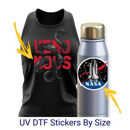 UV DTF Stickers By Size