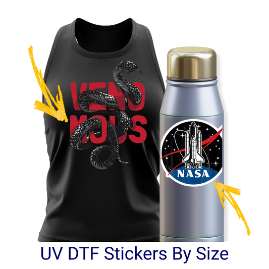 UV DTF Stickers By Size