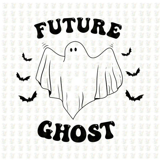 Future Ghost DTF Transfer – Funny Minimalist Halloween Design – Ready to Press - House Of DTF Shirt