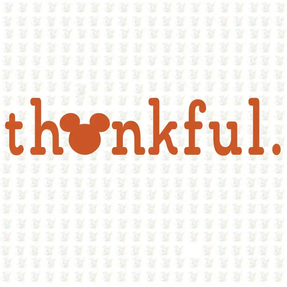 Thankful Mickey Head DTF Transfer – Ready to Press – Disney Thanksgiving Minimalist Design - House Of DTF Shirt